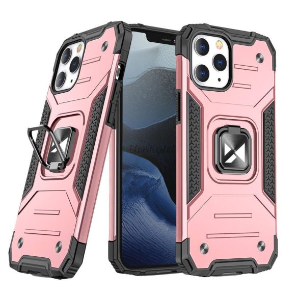 Wozinsky Ring Armor tok kitámasztható Tough ütésálló tok iPhone 13 Pro Rose