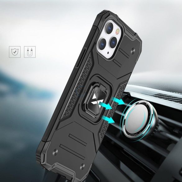 Wozinsky Ring Armor tok kitámasztható Tough ütésálló tok iPhone 13 Pro Blue