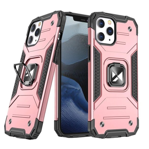 Wozinsky Ring Armor tok kitámasztható Tough ütésálló tok iPhone 13 Rose Gold