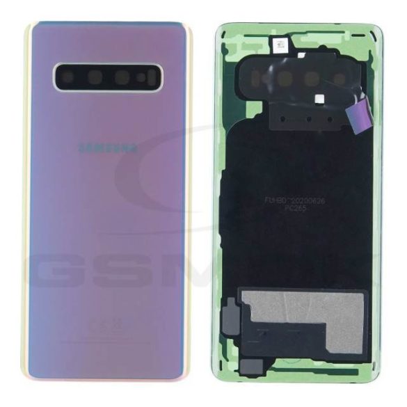 Akumulátor Fedél Samsung G973 Galaxy S10 Prism Ezüst Gh82-18378G Eredeti Szervizcsomag