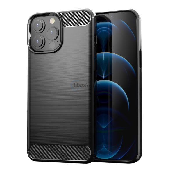 Carbon tok Flexible tok TPU tok iPhone 13 Pro max fekete