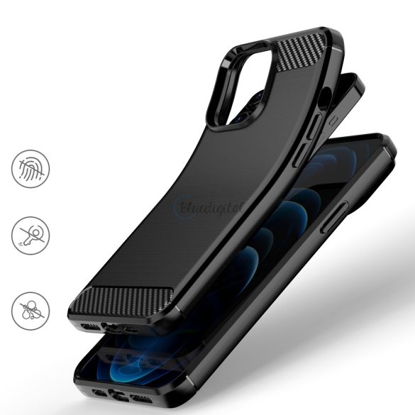 Carbon tok Flexible tok TPU tok iPhone 13 Pro max fekete