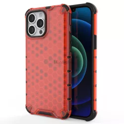   Honeycomb tok ütésálló telefontok TPU Bumper iPhone 13 Pro Max piros