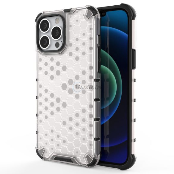 Honeycomb tok ütésálló telefontok TPU Bumper iPhone 13 Pro Max átlátszó