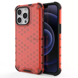   Honeycomb tok ütésálló telefontok TPU Bumper iPhone 13 Pro piros