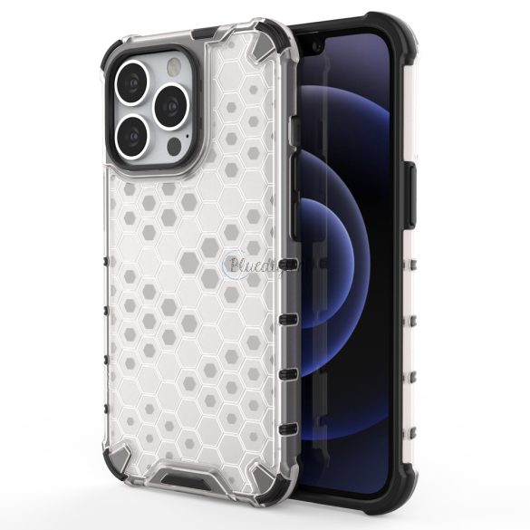 Honeycomb tok Armor tok TPU Bumper iPhone 13 Pro átlátszó