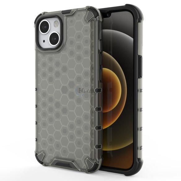 Honeycomb tok Armor tok TPU Bumper iPhone 13 fekete