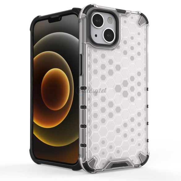 Honeycomb tok Páncéltelefontok a TPU Bumper iPhone 13 piros