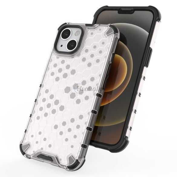 Honeycomb tok Páncéltelefontok a TPU Bumper iPhone 13 piros