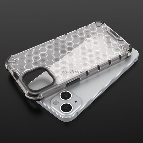 Honeycomb tok Páncéltelefontok a TPU Bumper iPhone 13 piros