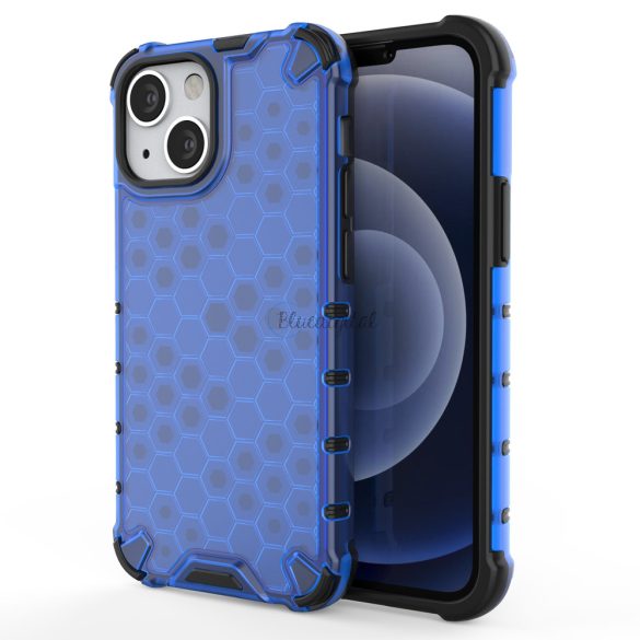 Honeycomb tok ütésálló telefontok TPU Bumper iPhone 13 mini kék