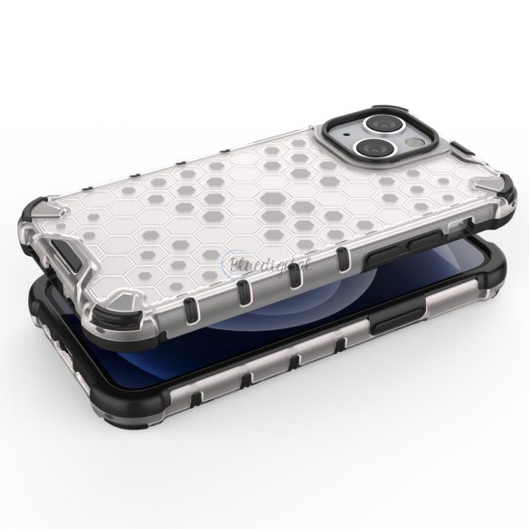 Honeycomb tok ütésálló telefontok TPU Bumper iPhone 13 mini átlátszó