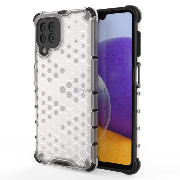 Honeycomb tok Páncéltelefontok a TPU Bumper Samsung Galaxy A22 4G átlátszóságához