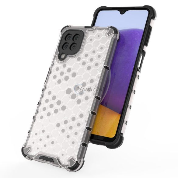 Honeycomb tok Páncéltelefontok a TPU Bumper Samsung Galaxy A22 4G átlátszóságához