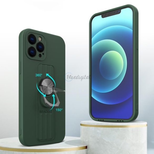 Ring tok szilikon tok iPhone 11 Pro MAX világoskék