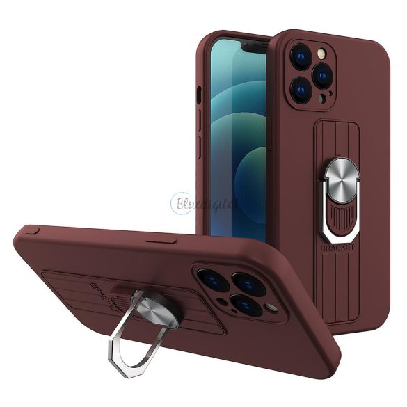 Ring tok szilikon tok iPhone 13-ra Mini Brown-ra