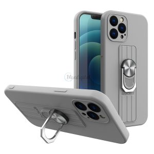 Ring Case szilikon tok Xiaomi Redmi Note 10 5G / Poco M3 Pro ezüst színű