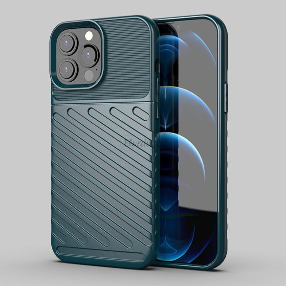 Thunder tok Flexible Tough ütésálló tok TPU tok iPhone 13 Pro MAX zöld