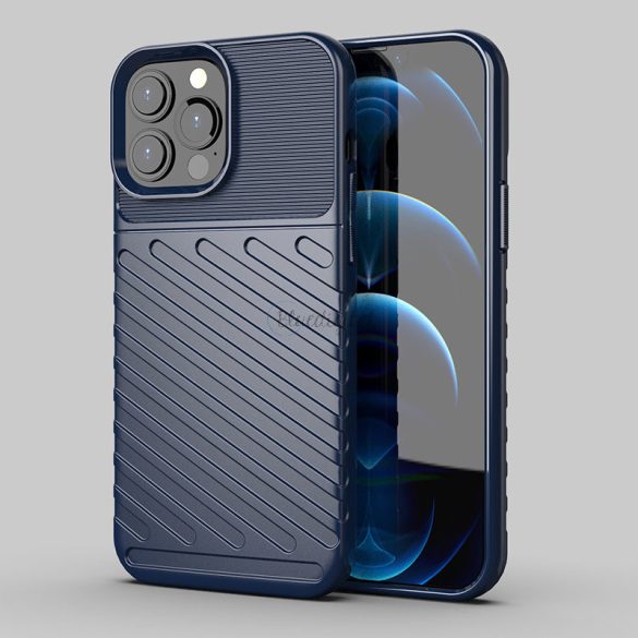 Thunder tok Flexible Tough ütésálló tok TPU tok iPhone 13 Pro MAX Blue