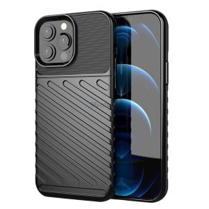 Thunder tok Flexible Tough ütésálló tok TPU tok iPhone 13 Pro max fekete