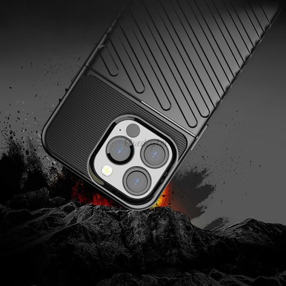 Thunder tok Flexible Tough ütésálló tok TPU tok iPhone 13 Pro zöld