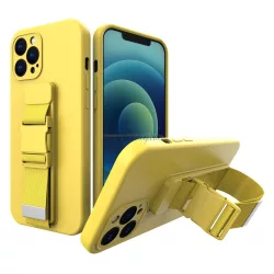   Kötél tok Gel TPU légzsák telefontok iPhone 12 Pro Sárga