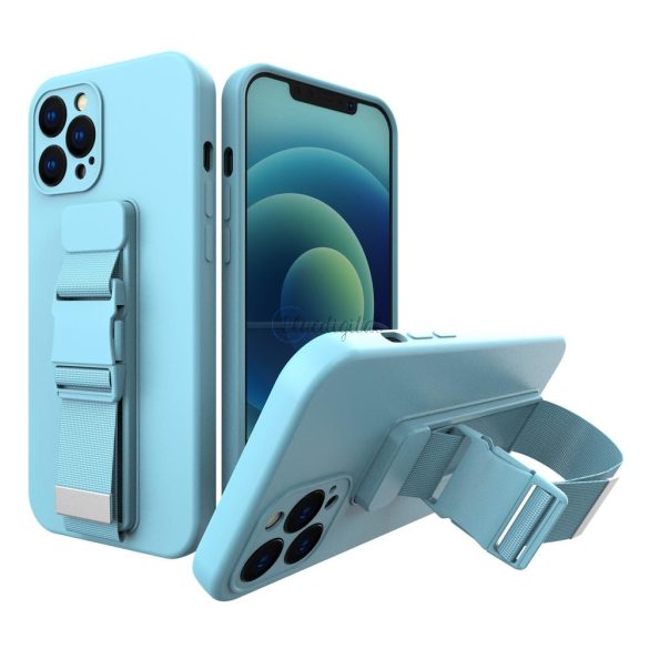 Kötél tok Gel TPU légzsák telefontok iPhone 13 kékhez