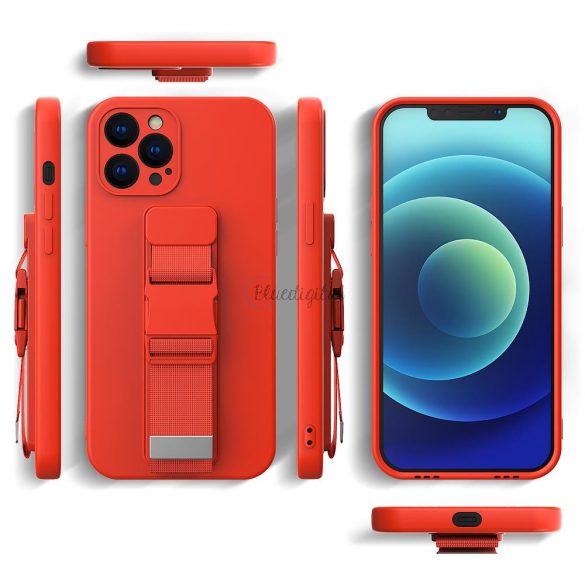 Kötél tok Gel TPU légzsák telefontok Samsung Galaxy S20 + (S20 Plus) Piros