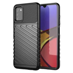   Thunder tok Rugalmas ütésálló tok TPU tok Samsung Galaxy A03s fekete