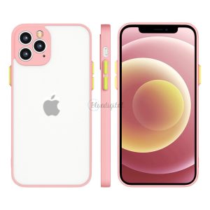 Milky tok szilikon rugalmas áttetsző tok iPhone 12 Pro Max Pink