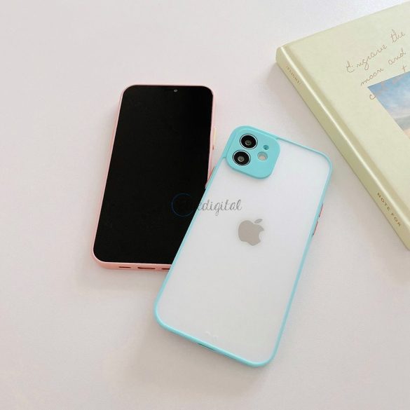 Milky tok szilikon rugalmas áttetsző tok iPhone 12 Pro Max Pink