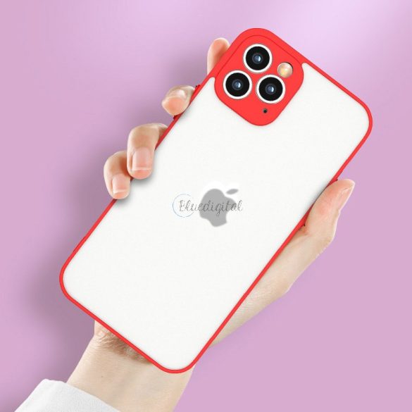 Milky tok szilikon rugalmas áttetsző tok iPhone 12 Pro Max Pink