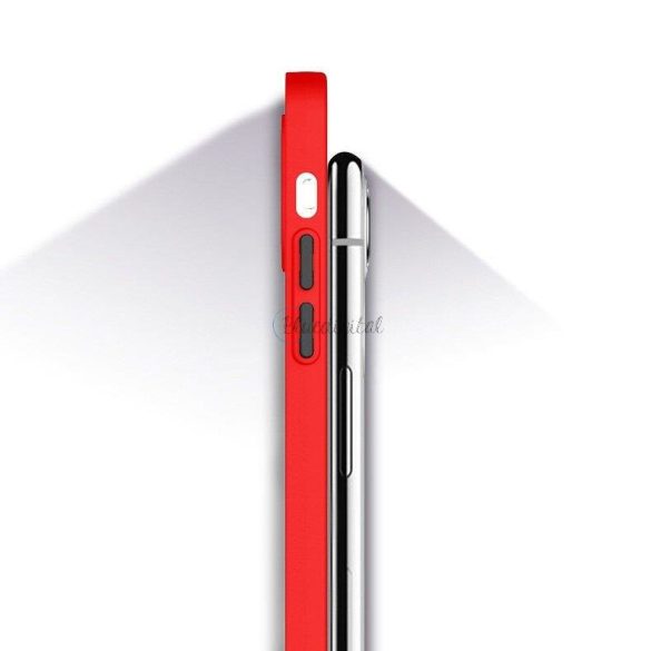 Milky tok szilikon rugalmas áttetsző tok Samsung Galaxy S21 ultra 5g piros