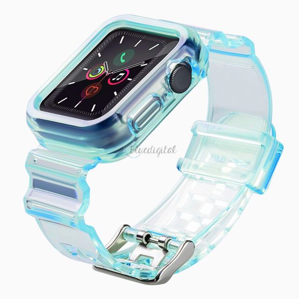 Strap Light Set csereszíj Apple Watch 6 44mm / Watch 5 44mm / Watch 4 44mm / Watch SE 44mm kék