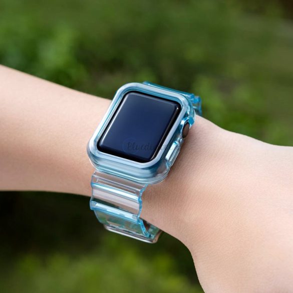 Strap Light Set csereszíj Apple Watch 6 44mm / Watch 5 44mm / Watch 4 44mm / Watch SE 44mm kék