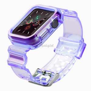 Strap Light Set csereszíj Apple Watch 6 44mm / Watch 5 44mm / Watch 4 44mm / Watch SE 44mm lila