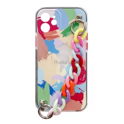   Rugalmas szilikon telefontok színes lánccal iPhone 13 Pro Multicolour (4)