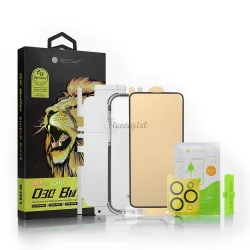   Bestsuit 6in1 beállítva iPhone 13 Mini tok / tematikus üveg Flexi / Back ház védőfólia / kamera lencse edzett üveg / törlőkendő / Aplicator (D30 puffer)