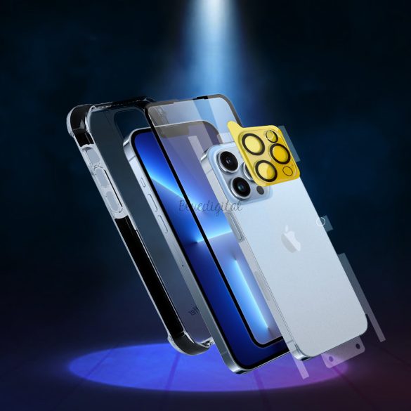 Bestsuit 6 db-os készlet iPhone 11 Pro Max-hoz (tok/flexi edzett üveg/hátlapi fólia/kamera lencse védő/tisztítókendő/applikátor)