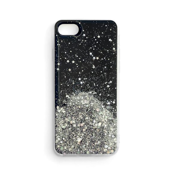 Star Glitter ragyogó telefontok iPhone 13 Pro fekete