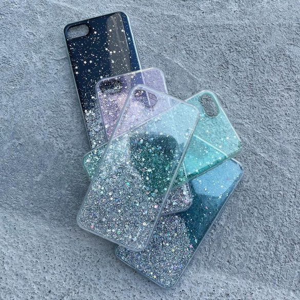 Star Glitter ragyogó telefontok iphone 13 mini fekete