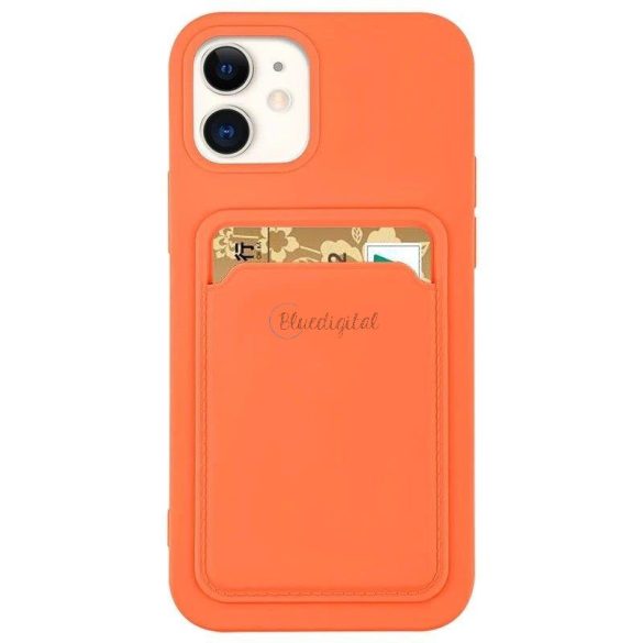 Szilikon tok bankkártyatartóval iPhone 11 Pro Orange