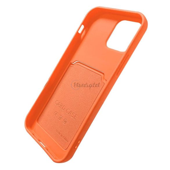 Szilikon tok bankkártyatartóval iPhone 12 Pro Orange