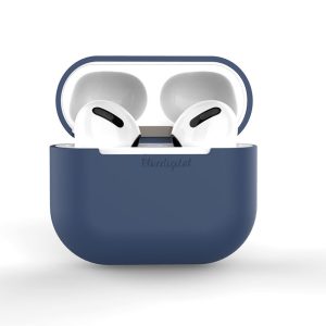 Apple Airpods 3 lágy szilikon fülhallgató tok sötétkék (C tok)