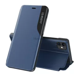   Eco Leather View tok Elegáns flipes kihajtható tok Kúpszállás iPhone 13 Pro MAX Blue