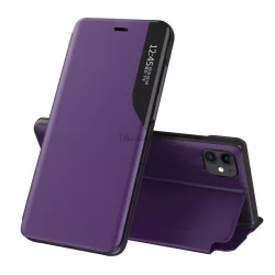   Eco Leather View tok Elegáns flipes kihajtható tok Type Tysy tok kitámasztható iPhone 13 mini lila