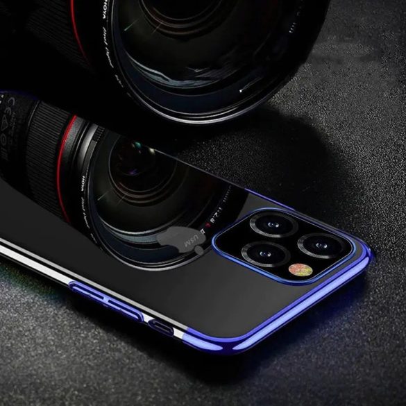Clear Color tok iPhone 13 Pro - átlátszó fekete szegéllyel