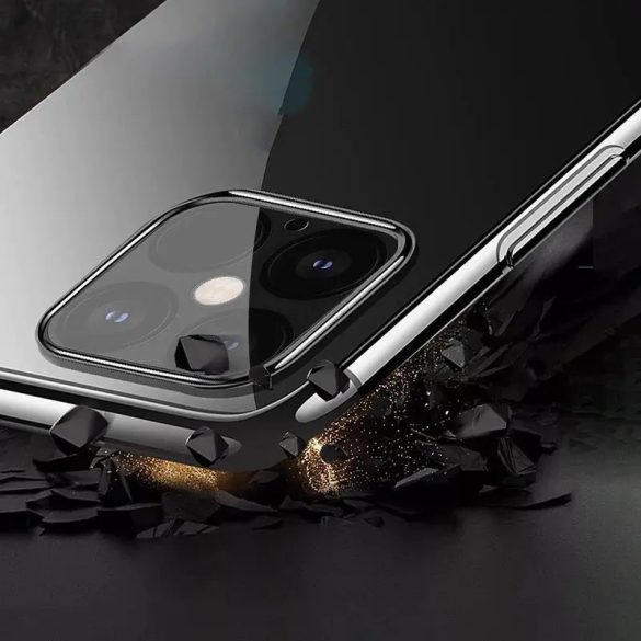 Clear Color tok iPhone 13 Pro - átlátszó fekete szegéllyel