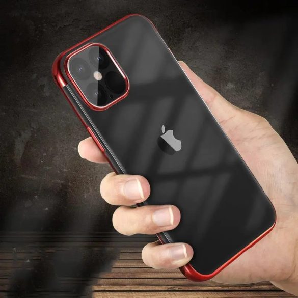 Clear Color tok iPhone 13 Pro - átlátszó fekete szegéllyel