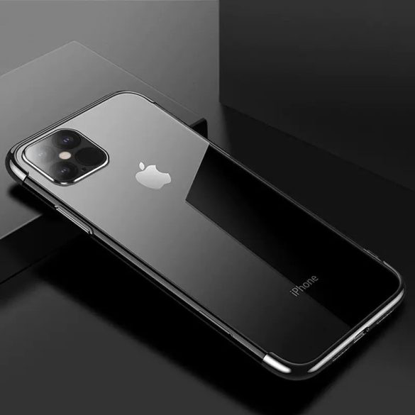 Clear Color tok iPhone 13 Pro - átlátszó fekete szegéllyel